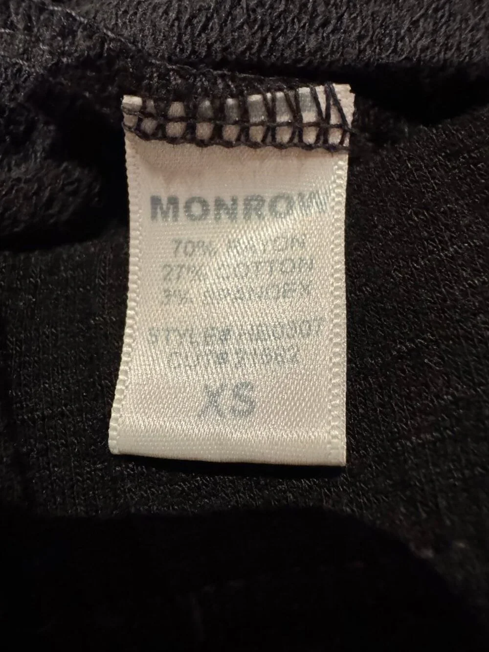 Monrow Classic Supersoft Black Joggers XS - Picture 4 of 7